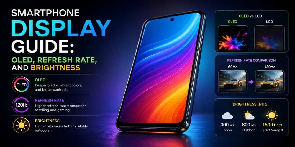 Smartphone Display Guide OLED, Refresh Rate, and Brightness